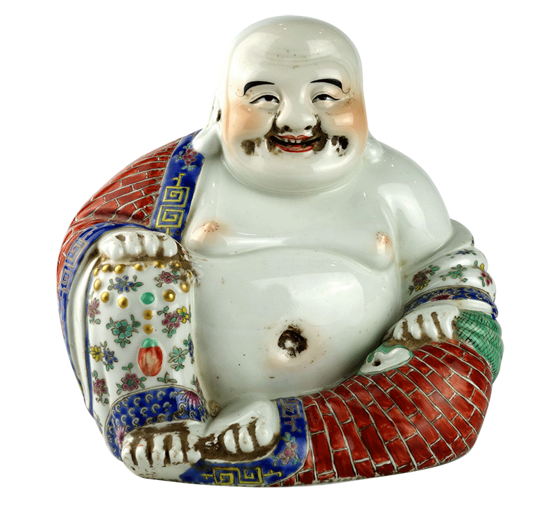 粉彩單彌勒佛 瓷器收藏品