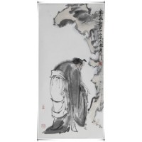 米顛拜石 趙晨國(guó)畫作品