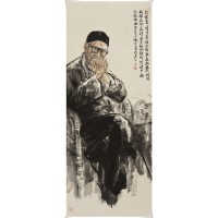 梁漱溟先生  趙晨國(guó)畫作品