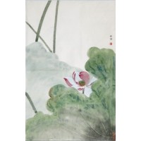 荷塘清趣之一 國畫