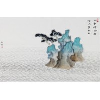 國畫作品收藏品 顧靜