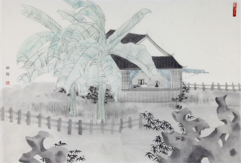 藝術(shù)家顧靜國畫 珍稀奇文博館