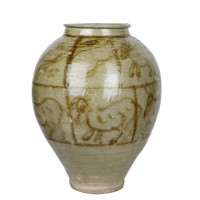 珍稀奇文博館 陶質表釉罐