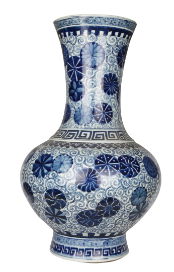 1-4法口青花玉壺春瓶